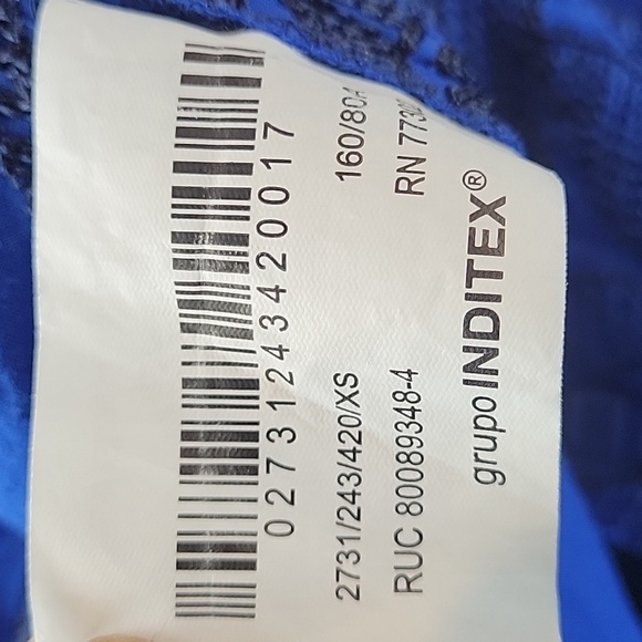 ZARA royal blue embroidered tiered mini dress - Picture 5 of 7